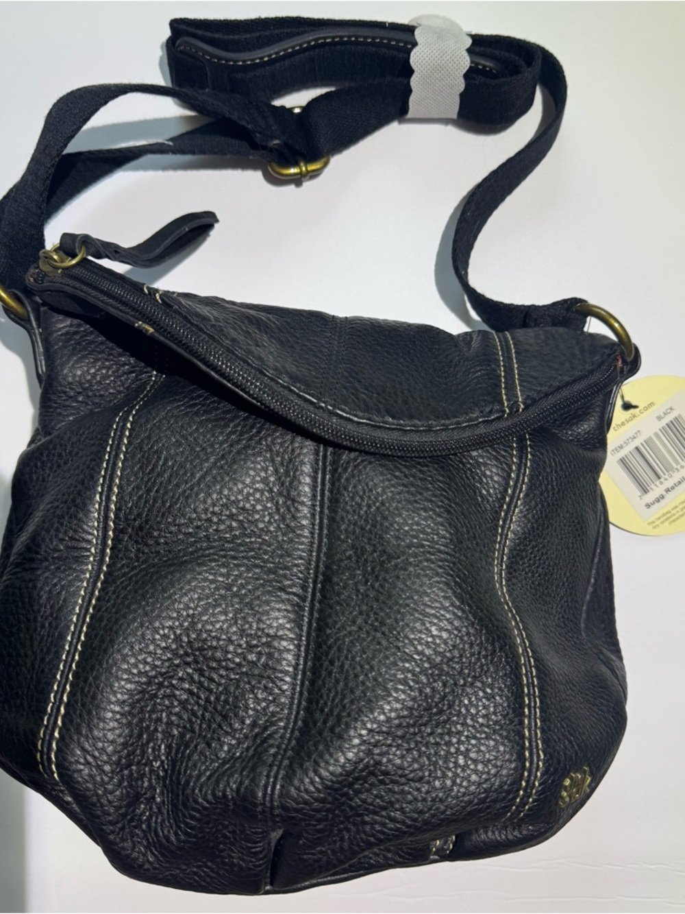 The Sak Black Pebbled Leather Crossbody Bag